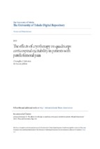 The effects of cryotherapy on quadriceps corticospinal excitability in patients with patellofemoral pain