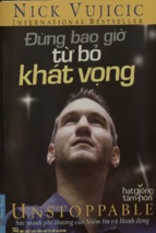 đừng bao giờ từ bỏ khát vọng  nick vujicic; nguyễn bích lan biên dịch