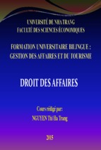 Droit des affaires tập