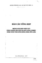 Những biện pháp thúc đẩy công nghiệp hóa hiện đại hóa nông nghiệp, nông thôn vùng đồng bằng sông cửu long