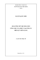 đo lường mức độ thỏa mãn công việc của cán bộ công nhân viên tại công ty điện lực kiên giang