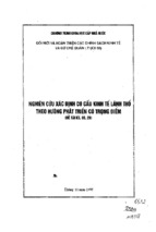 Nghiên cứu xác định cơ cấu kinh tế lãnh thổ theo hướng phát triển có trọng điểmịnh cơ cấu kinh tế lãnh thổ theo hướng phát triển có trọng điểm