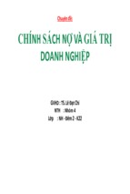 Chuyên đề chính sách nợ và giá trị doanh nghiệp