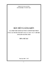 Skkn lựa chọn một số bài tập tối ưu chuyên biệt nhằm nâng cao thành tích môn nhảy xa “kiểu ngồi” cho học sinh lớp 8 trường thcs