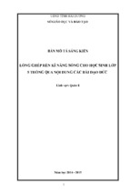 Skkn  lồng ghép rèn luyện kỹ năng sống cho học sinh lớp 5 thông qua các bài học đạo đức