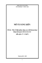 Skkn một số biện pháp nâng cao chất lượng hoạt động làm quen chữ cái cho trẻ mẫu giáo 5  6 tuổi