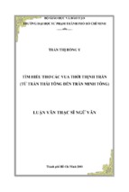 Tìm hiểu thơ các vua thời thịnh trần (từ trần thái tông đến trần minh tông)