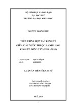 Tiến trình hợp tác kinh tế giữa các nước thuộc hành lang kinh tế đông tây (1998   2010)