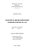 Quan hệ chính trị   ngoại giao, an ninh của asean với trung quốc và nhật bản (1991  2010)