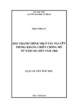 đấu tranh chính trị ở tây nguyên trong kháng chiến chống mỹ từ năm 1961 đến năm 1968