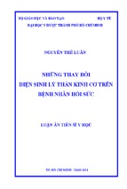 Những thay đổi điện sinh lý thần kinh cơ trên bệnh nhân hồi sức