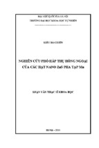 Nghiên cứu phổ hấp thụ hồng ngoại của các hạt nano zns pha tạp mn