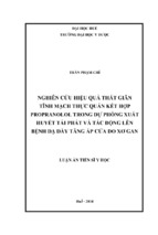 Nghiên cứu hiệu quả thắt giãn tĩnh mạch thực quản kết hợp propranolol trong dự phòng xuất huyết tái phát và tác động lên bệnh dạ dày tăng áp cửa do xơ gan