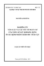 Nghiên cứu tần suất và các yếu tố nguy cơ của tăng áp lực khoang bụng ở các bệnh nhân chăm sóc tích cực