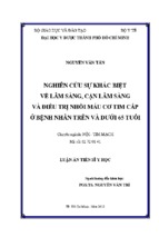 Nghiên cứu sự khác biệt về lâm sàng, cận lâm sàng và điều trị nhồi máu cơ tim cấp ở bệnh nhân trên và dưới 65 tuổi