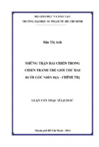 Những trận hải chiến trong chiến tranh thế giới thứ hai dưới góc nhìn địa   chính trị