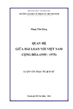 Quan hệ giữa đài loan với việt nam cộng hòa (1955   1975)