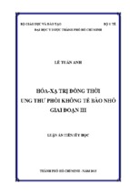 Hóa xạ trị đồng thời ung thư phổi không tế bào nhỏ giai đoạn iii