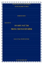 Tổ chức ngữ âm trong thơ nguyễn bính