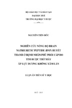 Nghiên cứu nồng độ brain natriuretic peptidw (bnp) huyết thanh ở bệnh nhân phù phổi cấp do tim được điều trị thở máy áp lực dương không xâm lấn