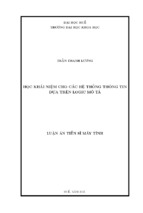 Học khái niệm cho các hệ thống thông tin dựa trên logic mô tả