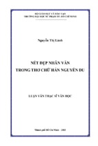 Nét đẹp nhân văn trong thơ chữ hán   nguyễn du