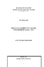 Chế tạo và nghiên cứu vật liệu multiferroic (lafeo3 pzt)