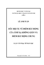 Dãy hội tụ về điểm bất động của ánh xạ không giãn và điểm bất động chung