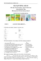 Bài tập trắc nghiệm tiếng anh 10   mai lan hương (có đáp án)-bản word đánh máy lại