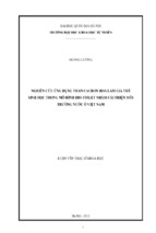 Nghiên cứu ứng dụng than cacbon hóa làm giá thể sinh học trong mô hình bio toilet nhằm cải thiện môi trường nước ở việt nam