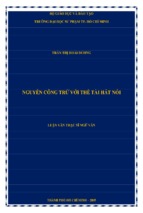 Nguyễn công trứ với thể tài hát nói