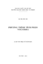 Phương trình tích phân volterra