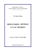 định lí krein   rutman và các mở rộng