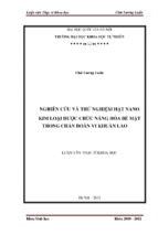 Nghiên cứu và thử nghiệm hạt nano kim loại được chức năng hóa bề mặt trong chẩn đoán vi khuẩn lao