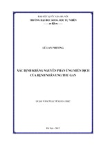 Xác định kháng nguyên phản ứng miễn dịch của bệnh nhân ung thư gan