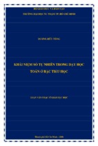 Khái niệm số tự nhiên trong dạy học toán ở bậc tiểu học