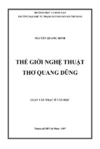 Thế giới nghệ thuật thơ quang dũng