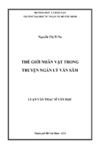 Thế giới nhân vật trong truyện ngắn lý văn sâm