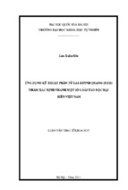 ứng dụng kỹ thuật phân tử lai huỳnh quang (fish) nhằm xác định nhanh một số loài tảo độc hại biển việt nam