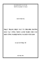 Thực trạng hiện nay và phương hướng đào tạo công nhân lành nghề cho các khu công nghiệp đồng nai đến năm 2010