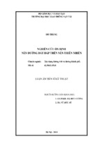 Nghiên cứu ổn định nền đường đất đắp trên nền thiên nhiên