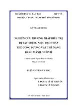 Nghiên cứu tổng hợp và đặc trưng vật liệu mới, cấu trúc nano ứng dụng trong quang hóa xúc tác phân hủy thuốc nhuộm