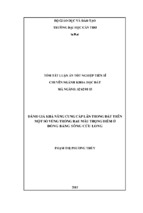 đánh giá khả năng cung cấp lân trong đất trên một số vùng trồng rau màu trọng điểm ở đồng bằng sông cửu long