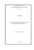 Chế tạo và khảo sát tính chất vật lý của  các hạt fe3o4 và fe3o4 pha tạp