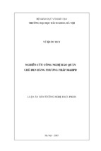 Nghiên cứu công nghệ bảo quản chè đen bằng phương pháp mahpd