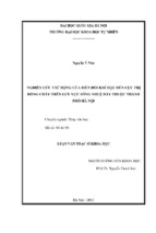 Nghiên cứu tác động của biến đổi khí hậu đến cực trị dòng chảy trên lưu vực sông nhuệ đáy thuộc thành  phố hà nội