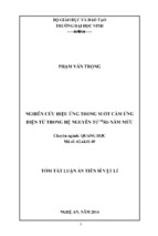 Nghiên cứu hiệu ứng trong suốt cảm ứng điện từ trong hệ nguyên tử 85rb năm mức