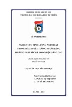 Nghiên cứu định lượng paraquat trong mẫu huyết tương người bằng phương pháp sắc ký lỏng hiệu năng cao