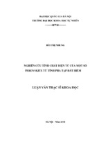 Nghiên cứu tính chất điện tử của một số perovskite từ tính pha tạp đất hiếm