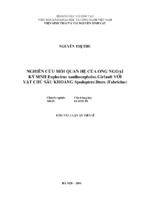 Nghiên cứu mối quan hệ của ong ngoại ký sinh euplectrus xanthocephalus girlault với vật chủ sâu khoang spodoptera litura (fabricius)